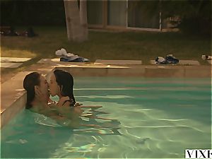 Riley Reid and Megan Rain threesome on a super-fucking-hot summer day